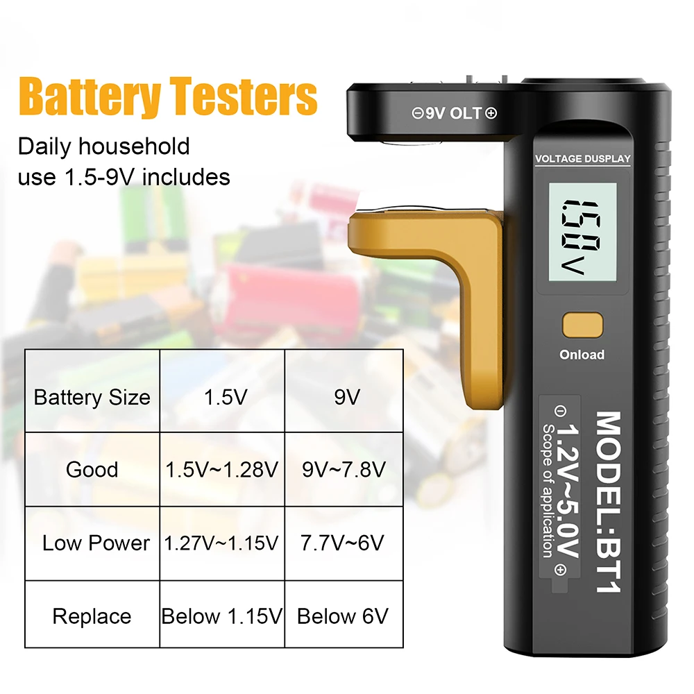P2 Pcs Battery Detector AA AAA Battery Tester