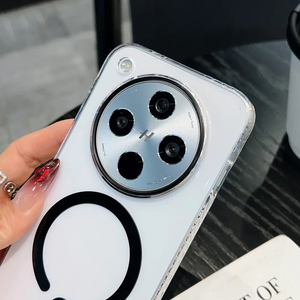 Transparent Magnetic Wireless Charging Protective Hard PC Phone Case