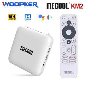 Mecool KM2 TV Box Android 10 Amlogic S905X2 Google Certified Smart TV Box DDR4 2GB 8GB Dolby BT4.2 2T2R Dual Wifi 4K Set Top Box 1