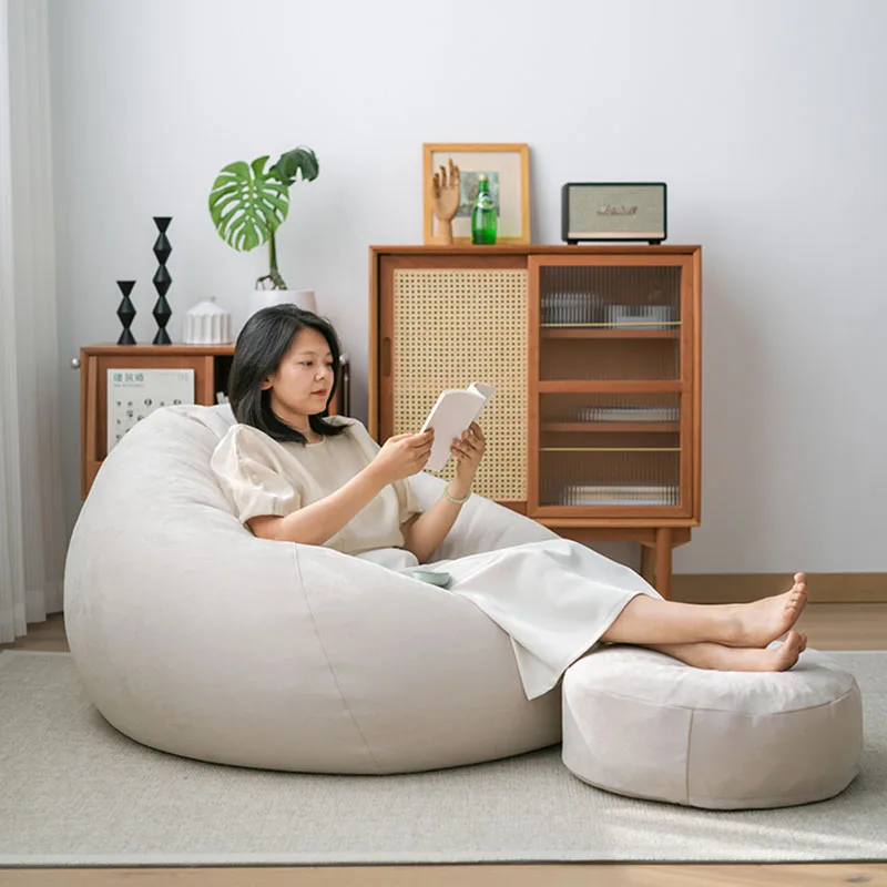 Comfortable Expanding Lazy Sofa Pouf Stuffing Living Room Bean Bag Cloud  Luxury Sillas Para Sala De Estar Sofa Set Furniture