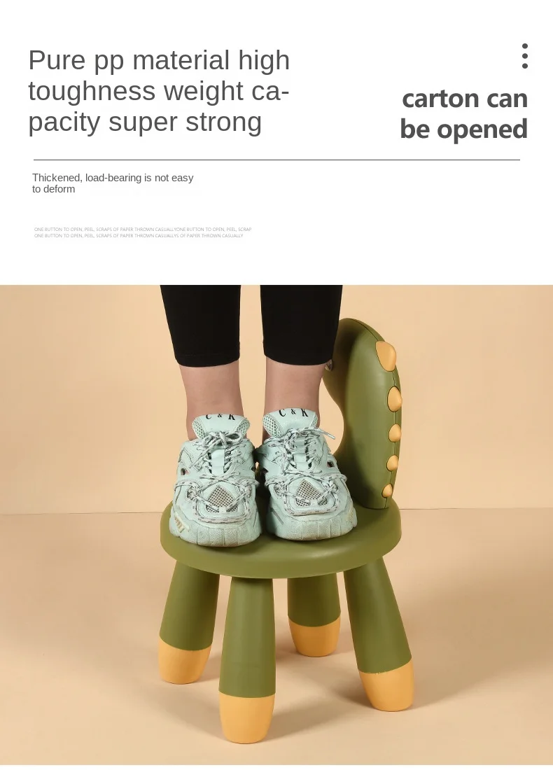 Children's Backrest Chair Home Thickened Non-slip Cartoon Creative Dinosaur Animal Baby Stool Dropshipping