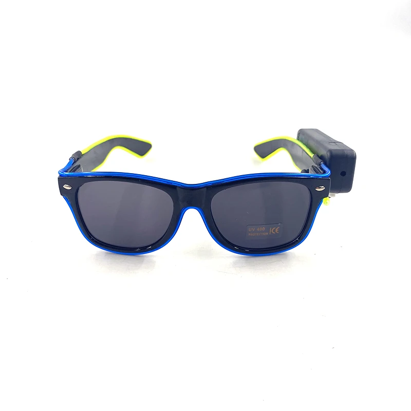 Kabellose coole LED-Sonnenbrille für Glow Party, leuchtende Brille, leuchtet im Dunkeln, UV400-Brille, Unisex, Festival-Geschenk, blinkendes Spielzeug – Detail 6