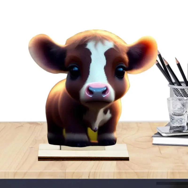 

Table Centerpiece Cute Cartoon Cow Figurine Decorative Cattle Farmhouse Collectible Figurines For Home Party Decorations