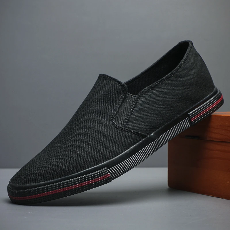 Men's Fashion Casual Shoes Trend Canvas Shoes Cover Foot Men Flat Shoes Lightweight Soft Walking Sneakers New Spring AutumnBM001 2