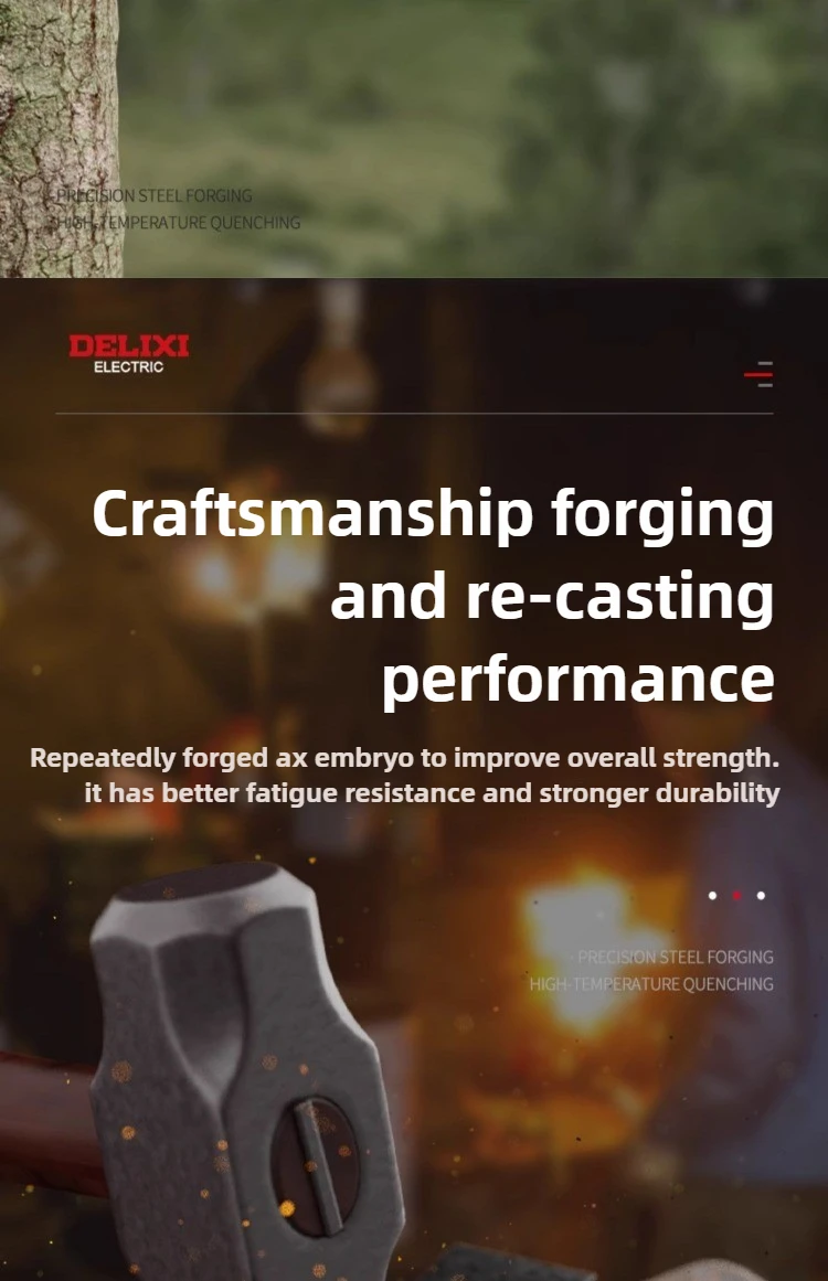 Description Picture 5 of itemDELIXI Outdoor Axe Camping Supplies Hand Hatchet for Cutting Wood Multifunctional Lumberjack Tactical Ax Survival Accessories