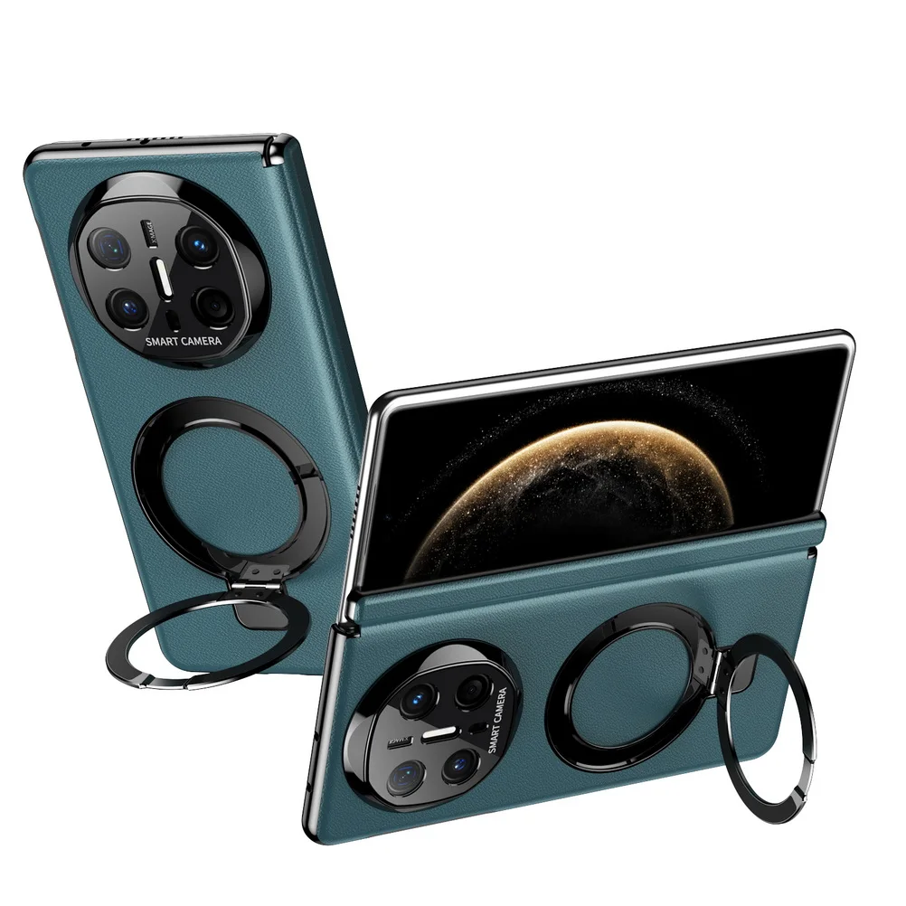 Luxury Leather Rotatable Multi-Functional Magnetic Stand Case with Camera Protection