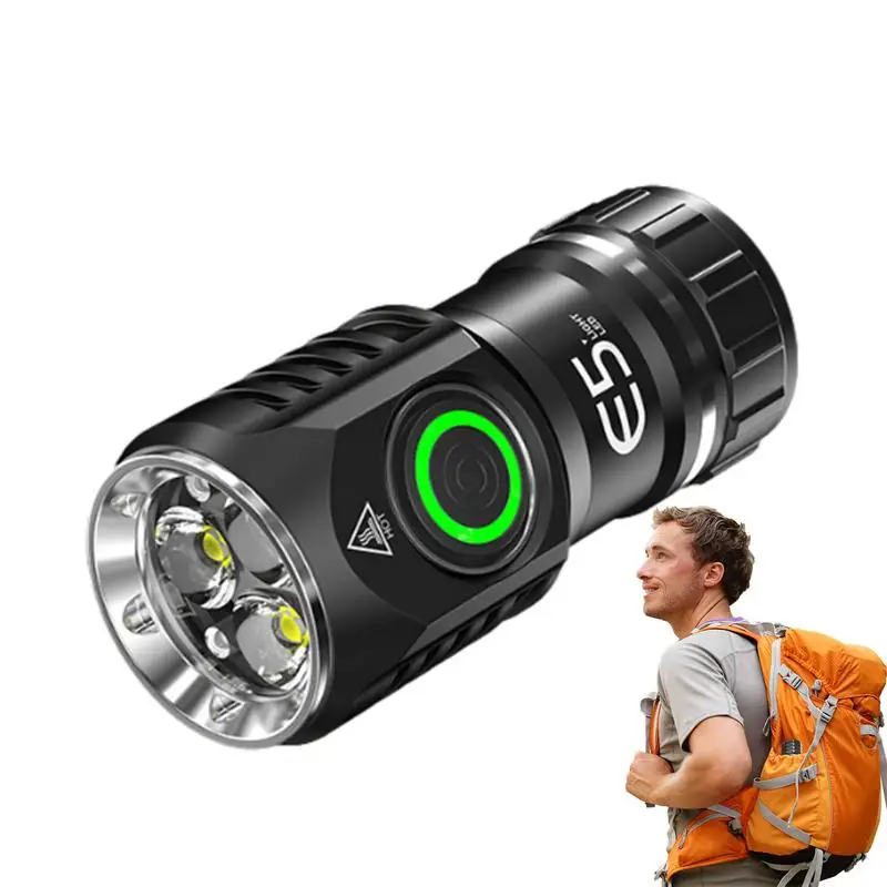 

Rechargeable Led Flashlights Waterproof Pocket Torch For Outdoor Waterproof 5 Light Modes With Lanyard Mini Portable For Home