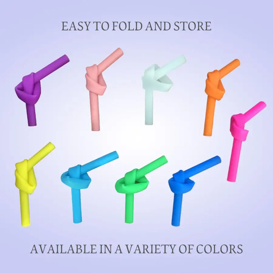 Description Picture 5 of itemOne Piece Two Styles Silicone Straw Straight And Bent Curved It Can Be Bent Length Suitable Juice Casual Drinks Bar Home