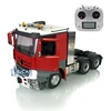 1/14 6*6 LESU RC Tractor Truck Metal Chassis DIY Painted Cabin Sound ESC Roof light Radio Controller W/O Battery Toy THZH0830 6