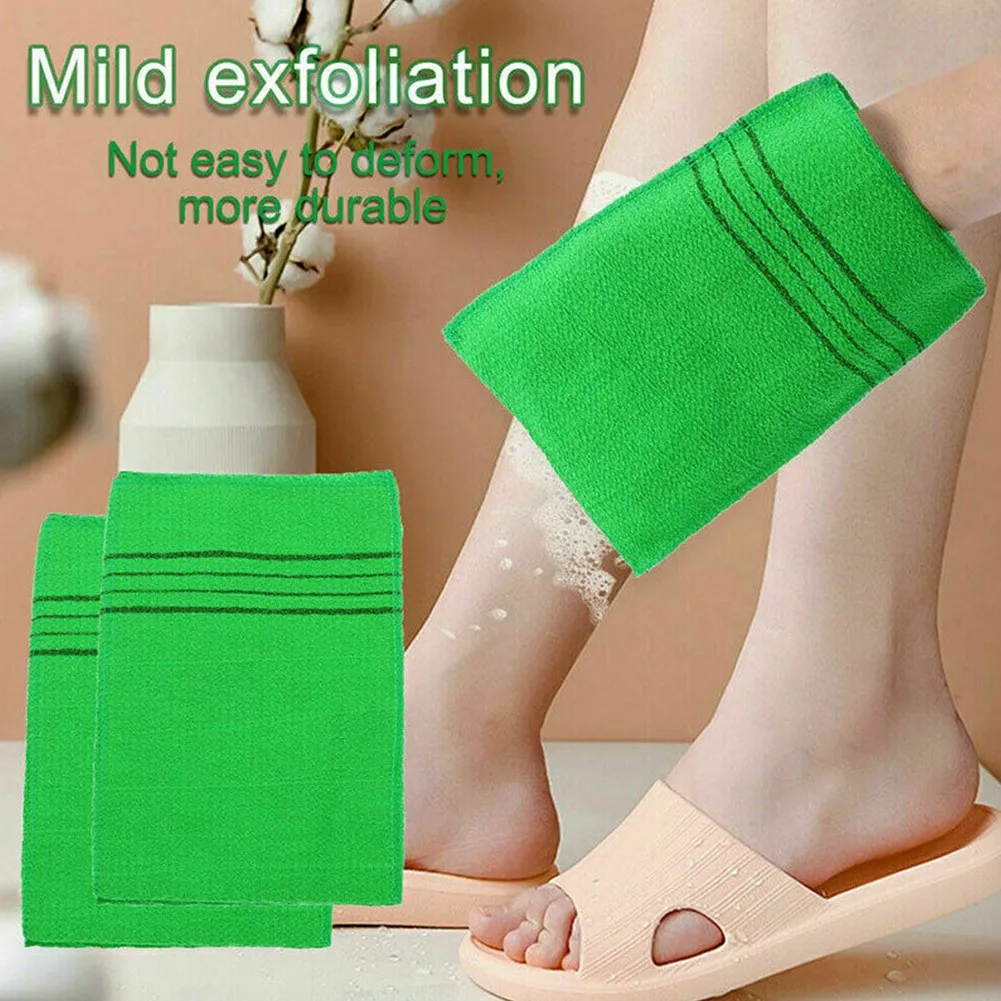 5Pcs Shower Bath Scrub Glove Korean Exfoliating Body Scrub Shower Towel Washcloth Portable For Adults Coarse Grain Brushes 5