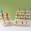 1-5 Tier Wood Acrylic Display Stand Hand-made Figure Doll Décor Toy Animation Car Model Blind Box Perfume Shelves Organizers 5