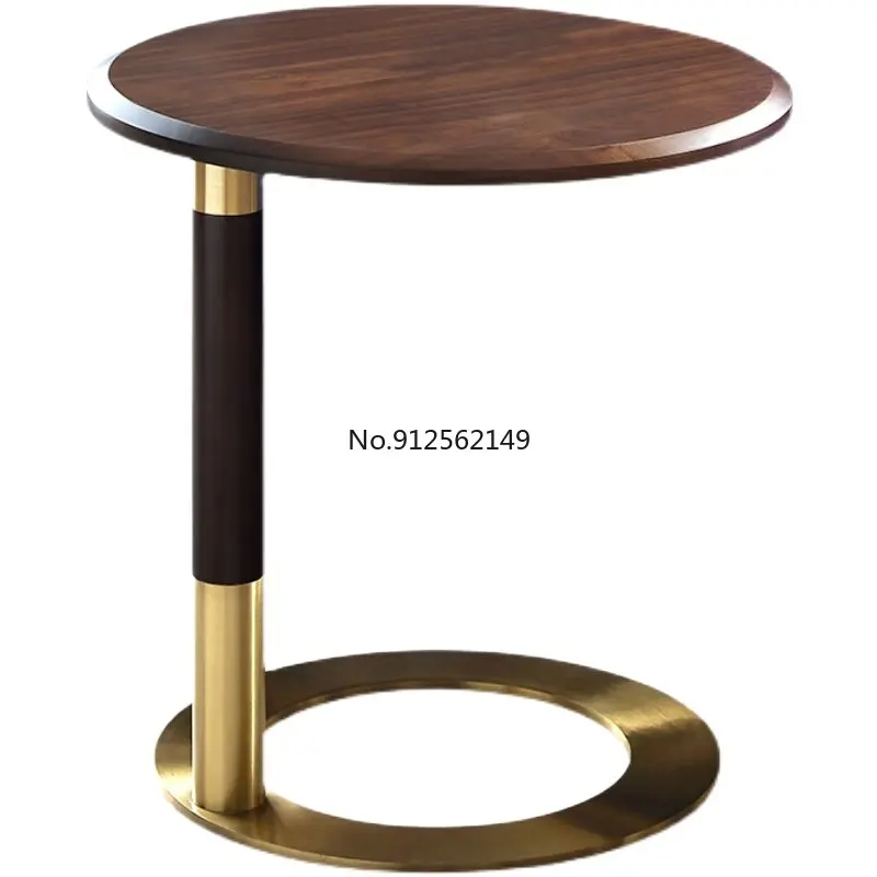 

custom made Simple modern high-end solid wood black walnut c-shaped sofa side table removable small coffee tables living room