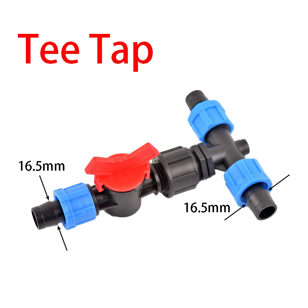 16mm Irrigation Drip Tape Locking Connectors Farm Water Saving Irrigation System Hose Joint Garden Water Fitting