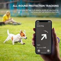 GITFOS Airtag Holder For Apple Airtag GPS Tracker Case Anti-lost Keychain Holde for Luggage Backpack Pet Collar Keys 5