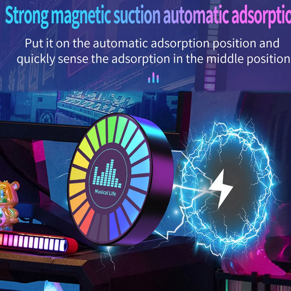 รูปสินค้า ไฟ LED RGB ปรับแสงตามเสียง ตกแต่งรถ/บ้าน 3D น่ารัก