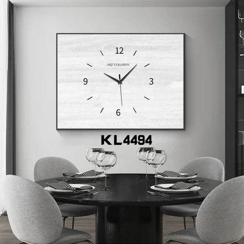 Meter Box Wood Painting with Wall Clock Large Metal Wall Clocks Silent KL4494  