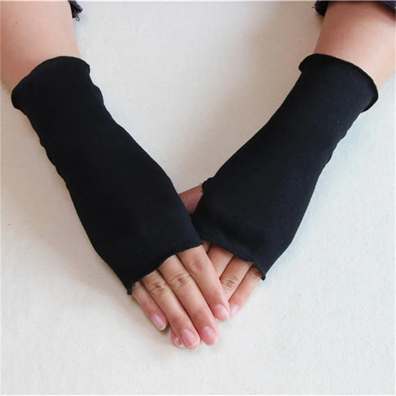 Summer Thin Half Finger Gloves Short UV-Proof Sun Protection Modal Elastic Outdoor Cycling Sunshade Anti-Slip Women