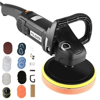 1400W 7 Inch/6 Inch Buffer Polisher Rotary Buffer Polisher Waxer 8 Variable Speed 600-3600 RPM Detachable Handle for Car Boat 1