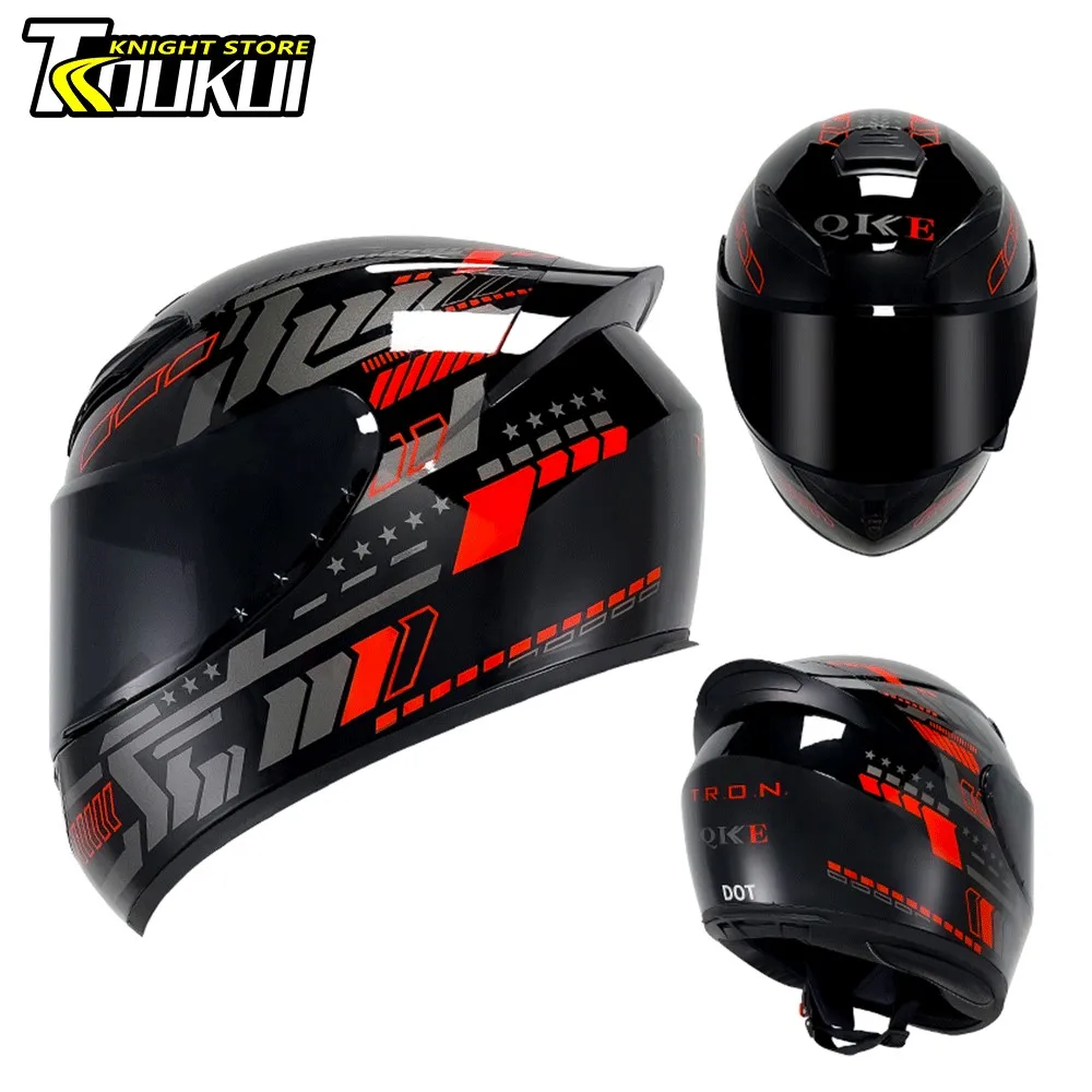 Certificazione Dot Casco Integrale Casco Moto Motocross Capacete De Moto Casco Hd Visiere Traspirante Casco Moto Casque