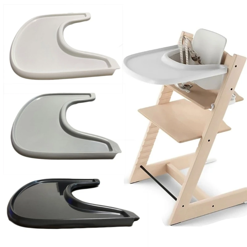 

Highchair Self-Feeding Tray Easy Install Baby Dining Chair Food Tray Suction Cup Plate Tray for Stokk Dining Chair