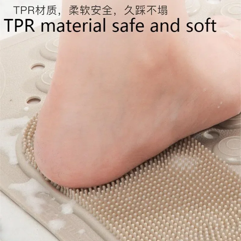 Shower Bath Mat Foot Massager Non-Slip Suction Cups Bathroom Mat Silicone Suction Cup Massage Brush For Bathroom Use bathroom floor mat bathroom mat absorbent bathroom mat bath mat anti slip mat
