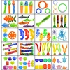 Children Diving Toy Set Plastic Summer Float Swimming Pool Accessories Torpedo Seaweed Water Toys Kids Underwater Training TMZ 2