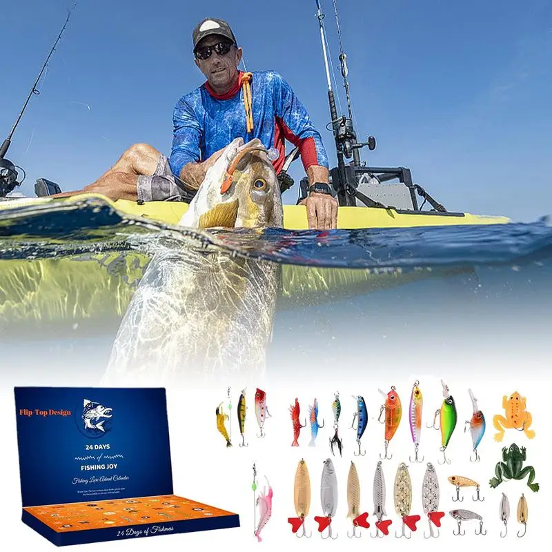 

Creative Fishing Tackle Advent Calendar Christmas Countdown Calendar Fishing Lures Set Gift Box Xmas Gifts For Father Husband