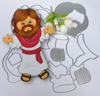25 centimetri Gesù Scrapbooking Metallo Muore Taglio Stencil Modello Per FAI DA TE Goffratura Album di Carta Biglietti D'auguri Regalo Decor Nuovo Arrivo