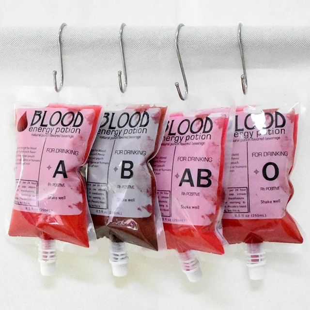 Blood Bag for Drinks,Reusable Drink Pouches, Set of 15,Heavy Duty