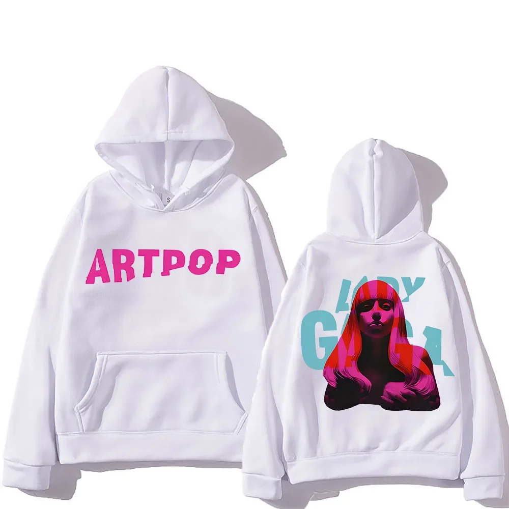 Lady Gaga Hoodie Double-sided Printing Comfortable Aesthetic Sweatshirts With Hooded Gothic Clothing Moletom Hip Hop Pullovers 2