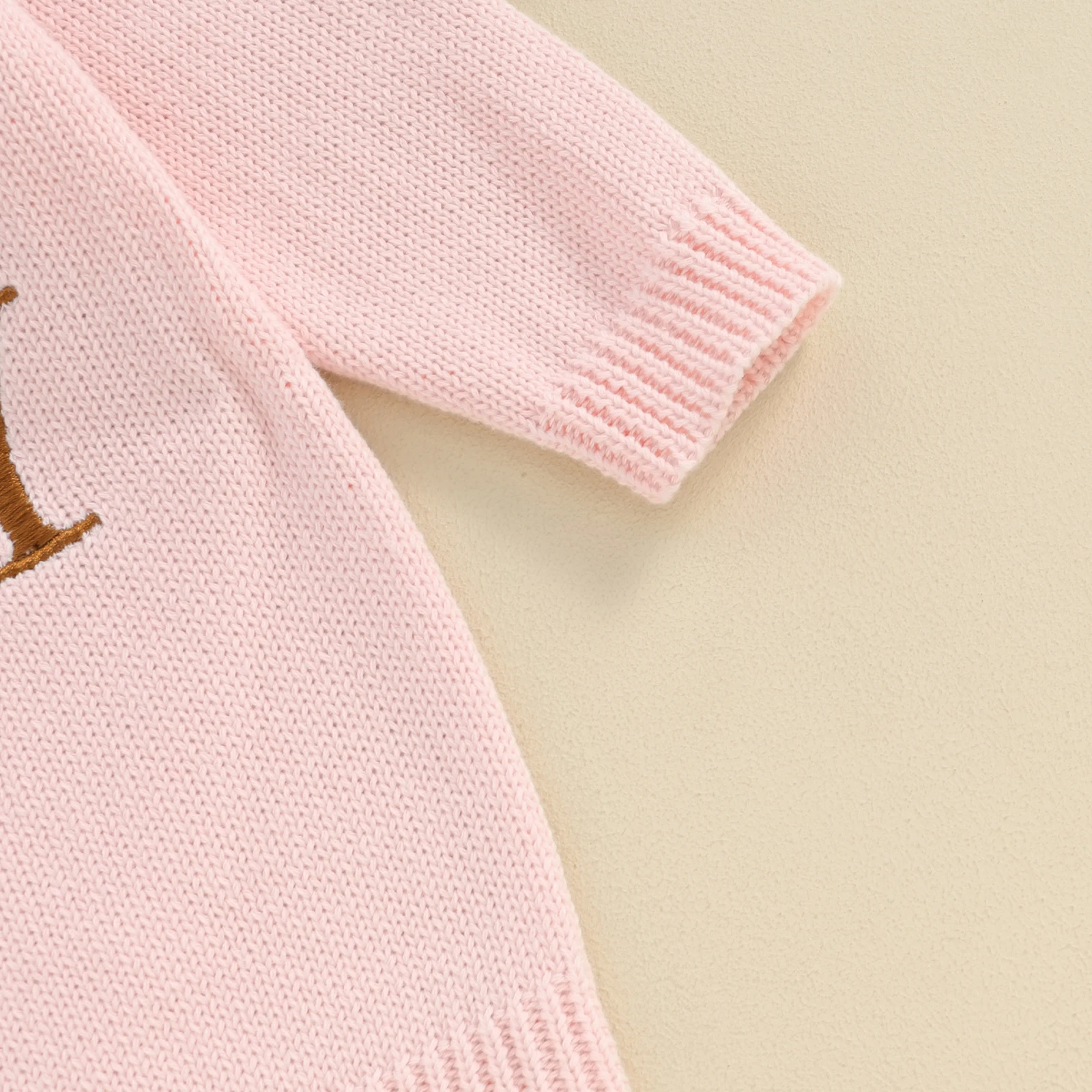 Baby Girls Boys Sweater Soft Casual Knitted Clothes Long Sleeve Embroidery Letters Winter Warm Pullover Infant Easter Costume