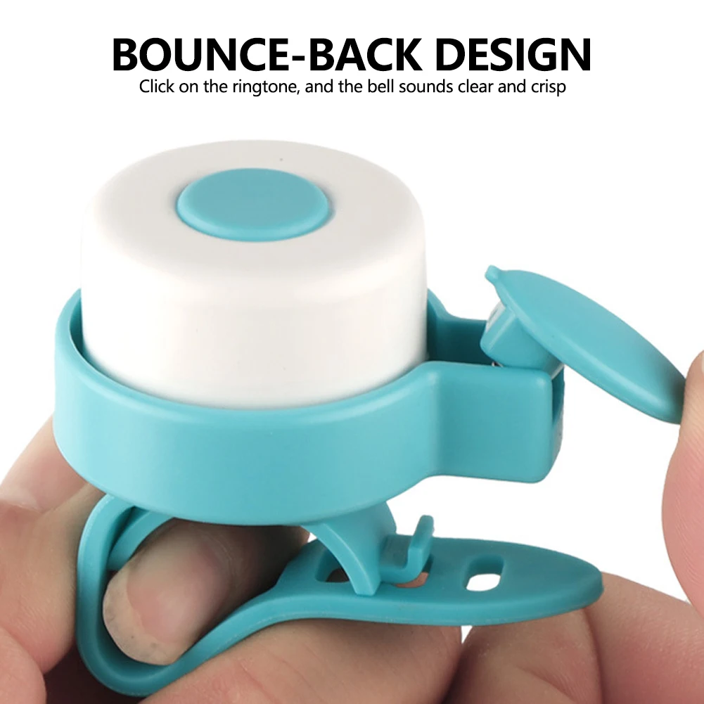 1Pc Kids Bike Bell Ring Silicone Scooter Horn Strap Handlebar Ring Safety Alert Fun Clear Loud Sound Easy Installation Stroller