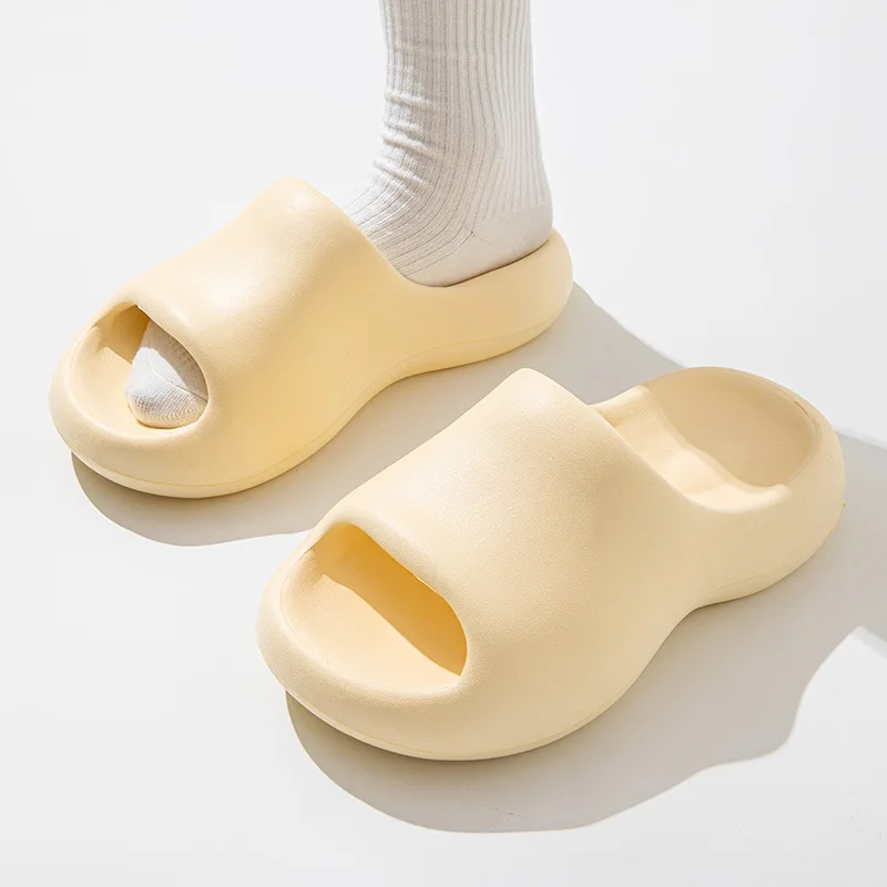 Shevalues Thick Bottom Summer Slippes For Women Indoor Home Shoes Fashion Platform Sandals Soft Sole Beach Shoes Bathroom Slides