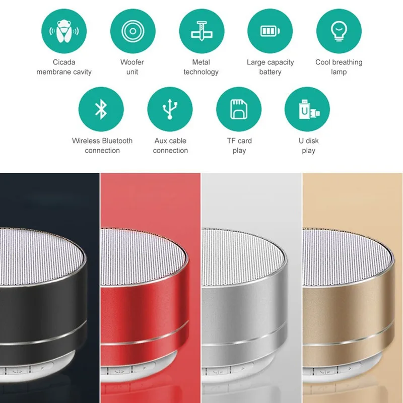 Tragbarer Kabelloser Bluetooth-Lautsprecher, Mini-Bluetooth-Lautsprecher, Musik-Soundbox, Subwoofer, Mp3-Player Für Pc-Laptops, Outdoor-Lautsprecher S21D8C4579E6B496Cb0102E8D2D22C48Do
