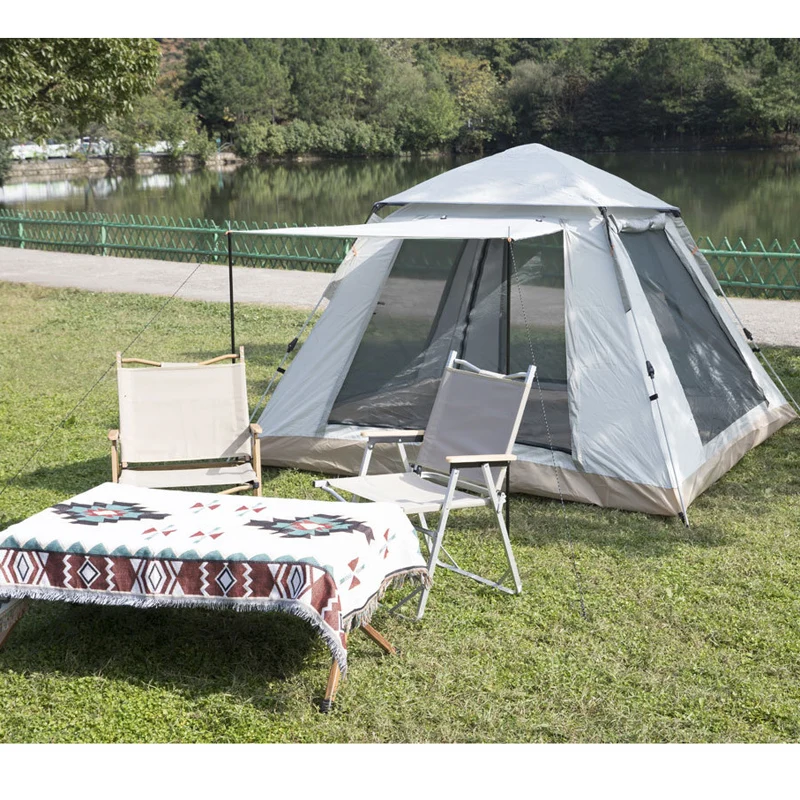 Tenda Full-automatic Quick-opening Outdoor Beach Camping Tent Windproof Rainproof Sunscreen Multi-person Camping Tent - AliExpress