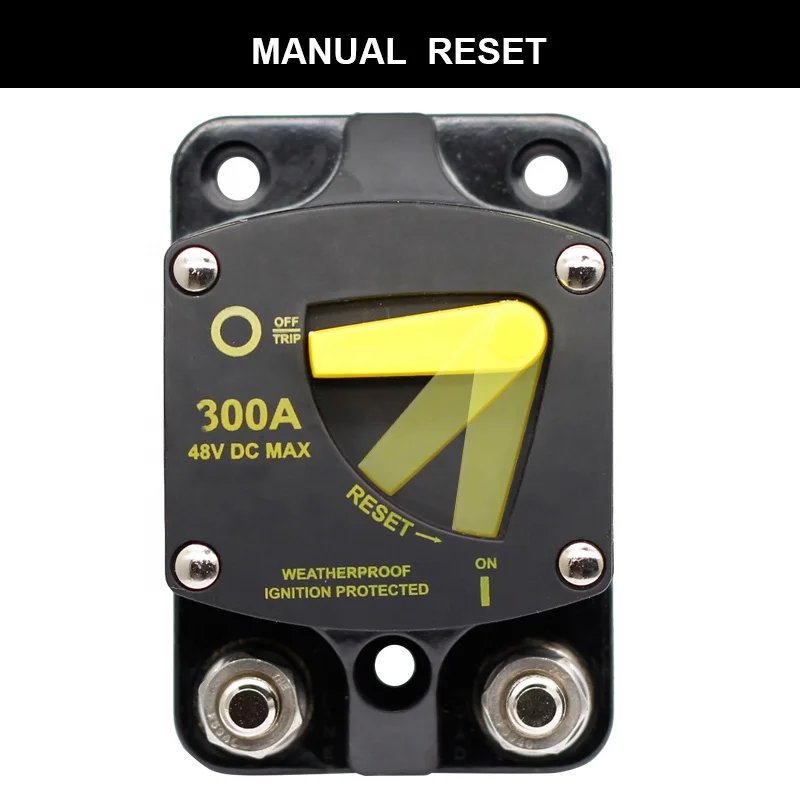 Circuit Breaker 50A 60A 80A 100A 150A 200A 250A 300A AMP 12-48V DC Car Audio Amplifier Reset Fuse