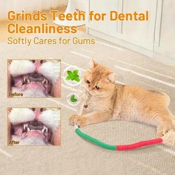 Sisal Rope Cat Toys, 3 Pack Bite-Resistant Catnip Toys, Cat Toys for Bored Indoor Cats, Safe Teeth Cleaning Chew Cat Toy 3