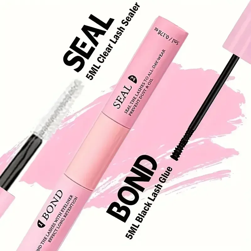 Eyelash Glue 3 Pieces of Adhesive and Sealing 2-in-1 for DIY Group Eyelashes Household False Eyelash Makeup Tool