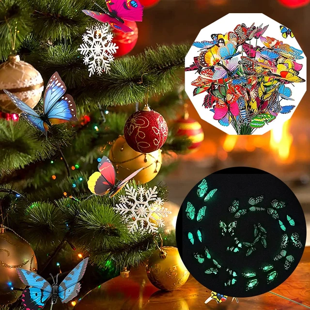 5/10/18/24Db Világító Pillangók Kert Ültetvényes Színes Szeszélyes Pillangó Tét Otthon Kerti Dekoráció Virág Edények - Image 5