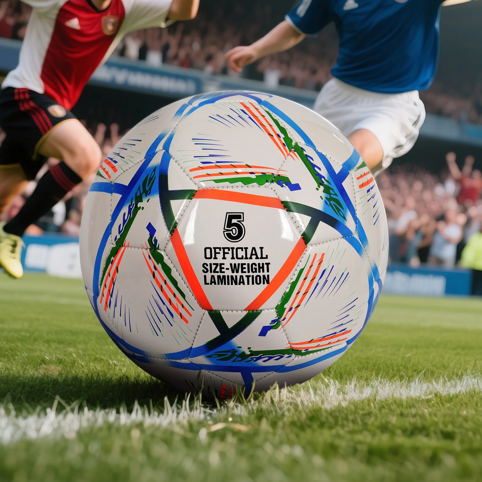 Ballon de football taille 5 blanc Pu pour enfants et adultes jeunes hommes jeu de match officiel ballons de football d'entraînement équipe de football intérieure et extérieure durable