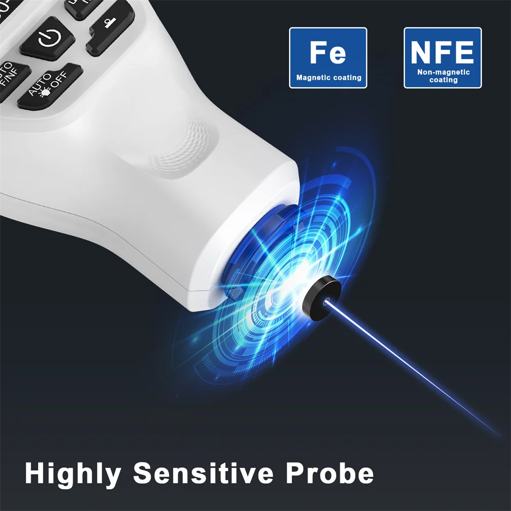 Paint thickness gauge 0-2000um car paint coating tester