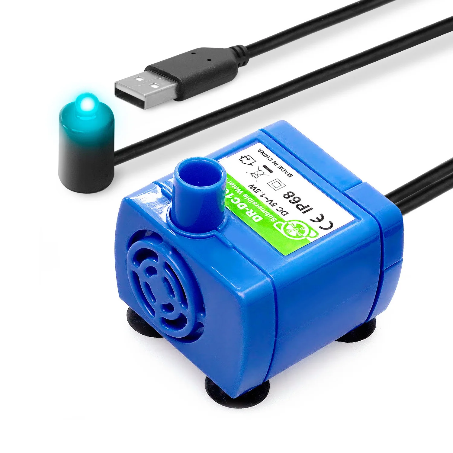 Description Picture 3 of item160L/H 1.5W mini Submersible Pump USB DC 5V Pet Water Dispenser Water Pump DR-DC160 Water Pumps Ultra-quiet brushless motor