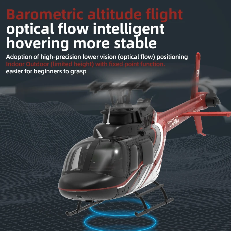 Yu Xiang Bell 206 F08 Remote Controlled Helicopter Six Channel Brushless Optical Flow Positioning Aircraft Simulation Model Toy 2