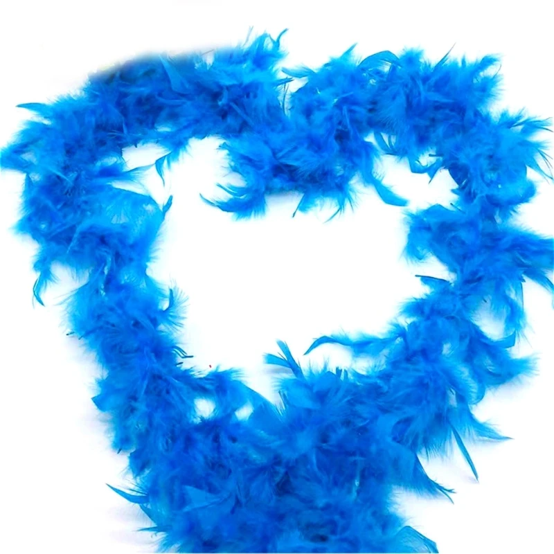 Thicken Plush Turkey Feather Boa Soft Full Feather Trim Stripe for Wedding Party Costume Stage Dancing Diy Decorations feather scarf