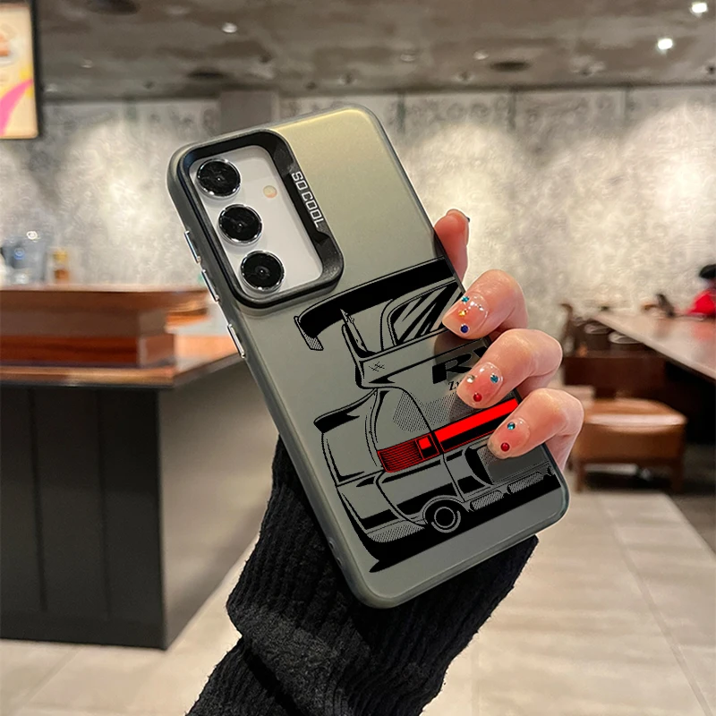 Sleek Sport Car Design Phone Case - Durable Laser Hard Shell Cover