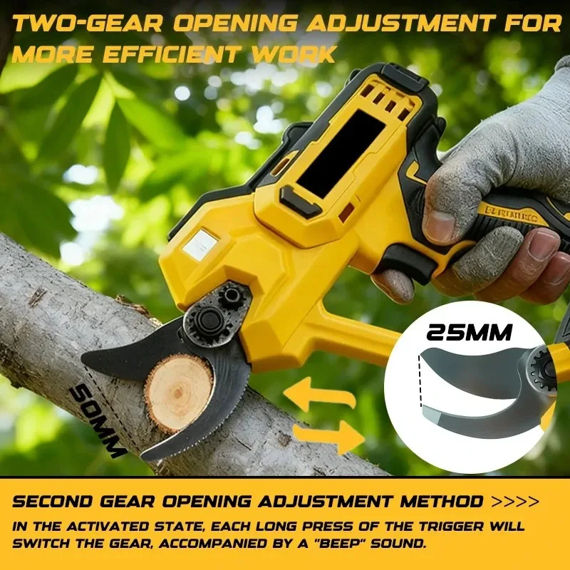 DEWALT 브러시리스 가지치기 가위 35mm 무선 전기 가지치기 가위 DEWALT 배터리용 고출력 커터 전동 공구
