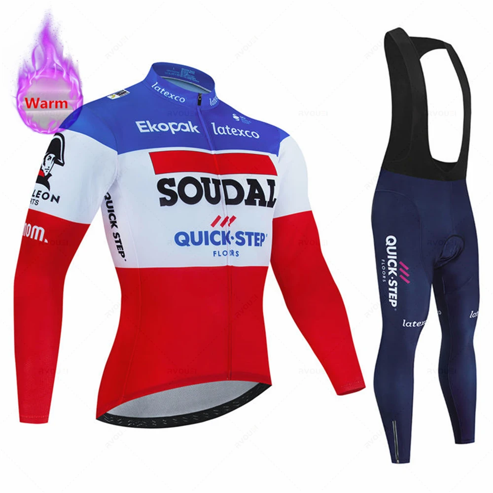 Soudal Quick Step Team Men Winter Bicycle Clothing Long