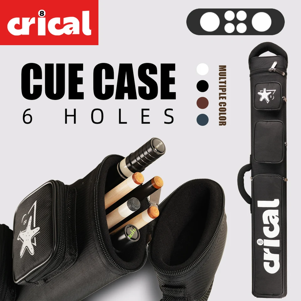 ビリヤード Billiards cue and Crical Cue case Crical】Pool Cue Case with 6 Holes 2*4 case 2 butts 4 shafts