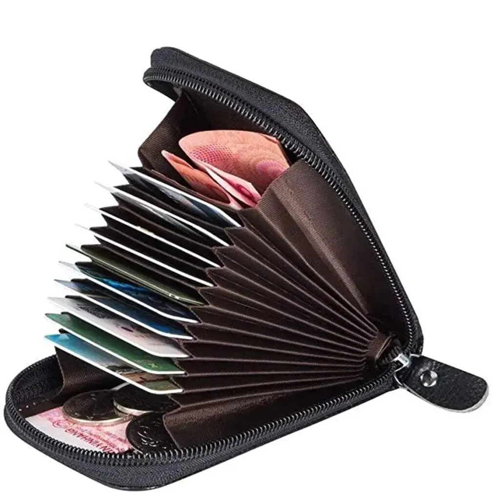 Korean Edition Portable Womens Card Bag with Zipper