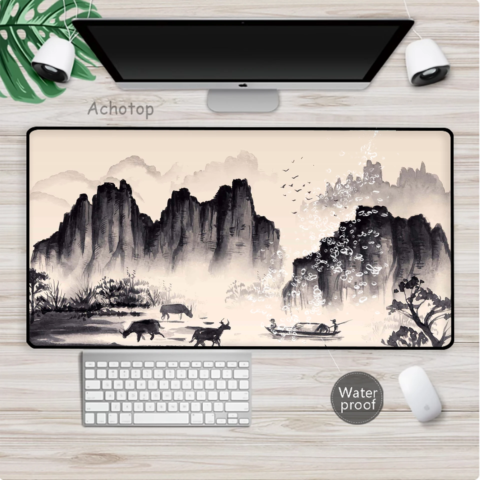 

Waterproof Chinese Extended Mouse Pad Office Mousepad Rubber Gaming Speed Keyboard Pads Table Carpet Computer Gamer Desk Mat